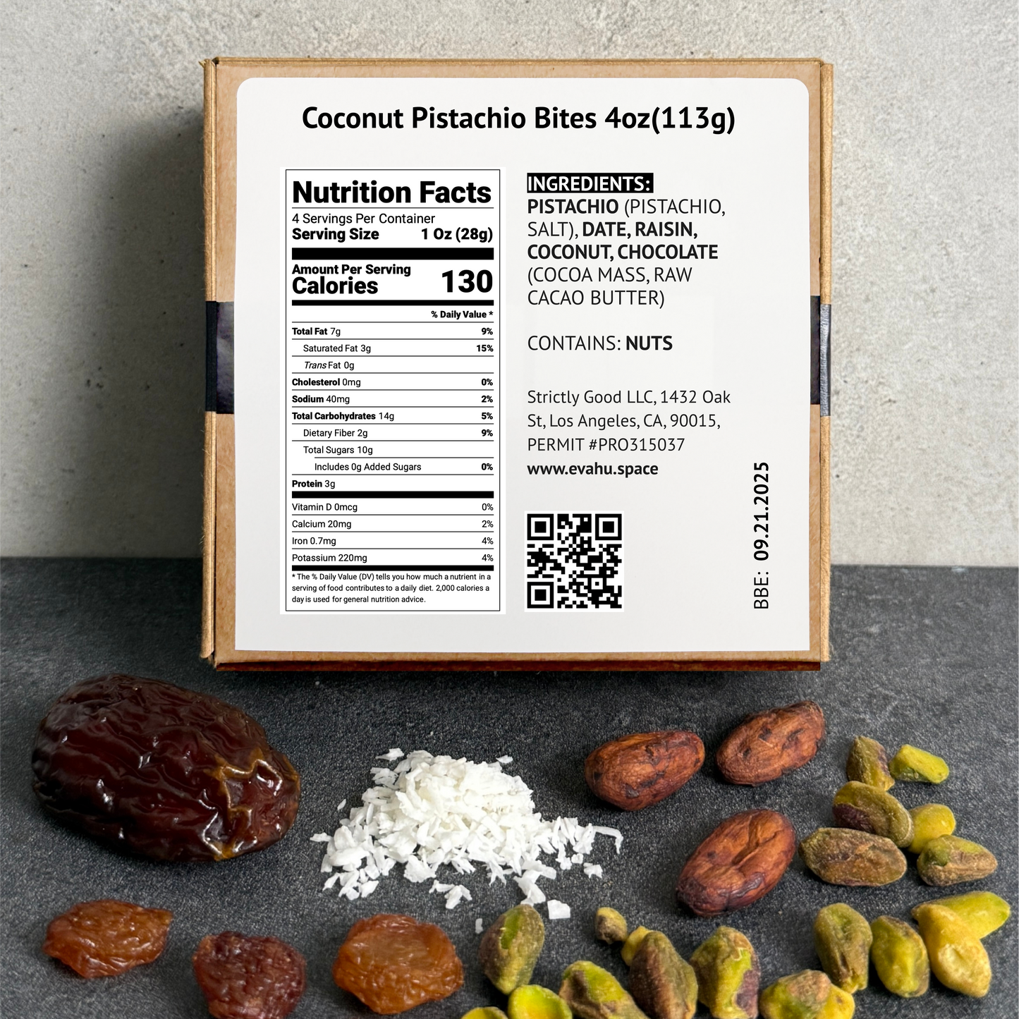 COCONUT PISTACHIO BITES 8-PACK