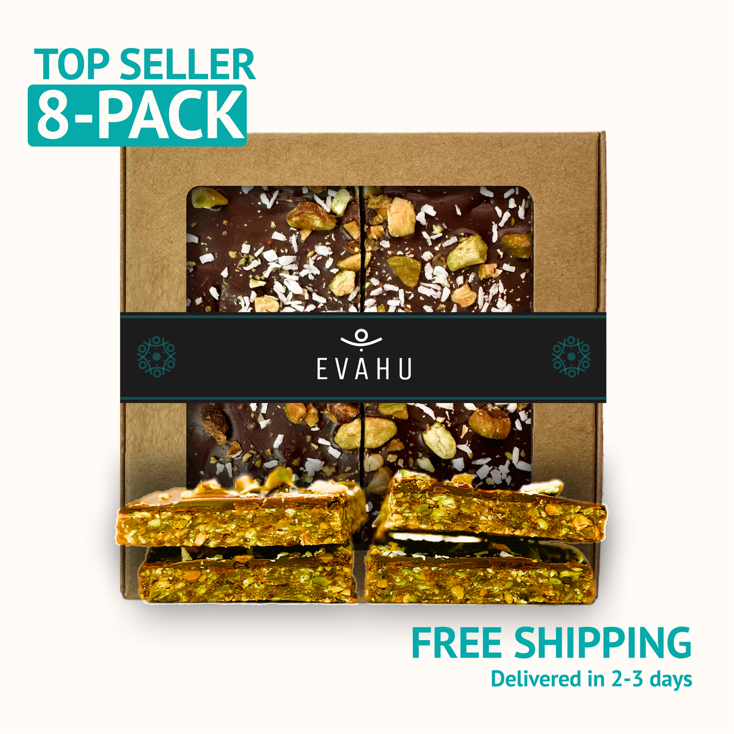 COCONUT PISTACHIO BITES 8-PACK